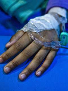 Niña hospitalizada