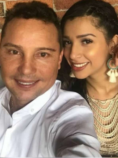 Giovanny Ayala y exesposa.