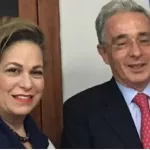 'Caya' Daza con Álvaro Uribe.