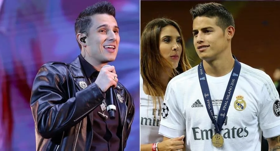Pipe Bueno, cantante; Daniela Ospina, modelo; y James Rodríguez, futbolista.