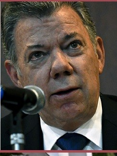 Vicky Dávila, periodista, y Juan Manuel Santos, expresidente.