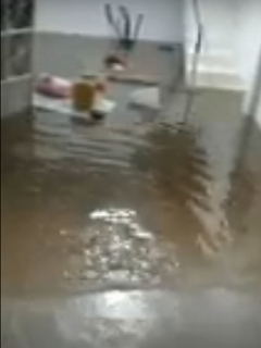 Casas inundadas por emergencia en Fusagasugá (Cundinamarca) por fuertes lluvias en época de COVID-19