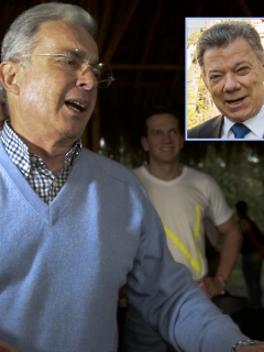 Álvaro Uribe y Juan Manuel Santos, expresidentes.
