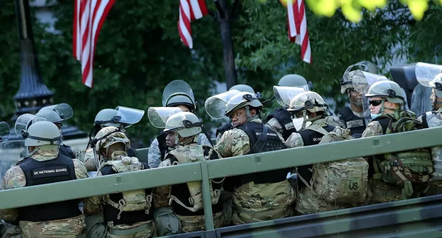 Guardia Nacional de Estados Unidos desplegada cerca de la Casa Blanca.