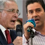 Álvaro Uribe Vélez y Néstor Morales