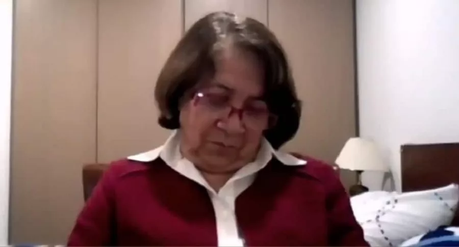 Aida Avella, en sesión virtual del Senado