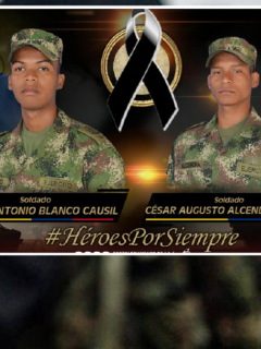 Guerrillero del Eln / Militares asesinados, Jader Antonio Blanco y César Augusto Alcendra