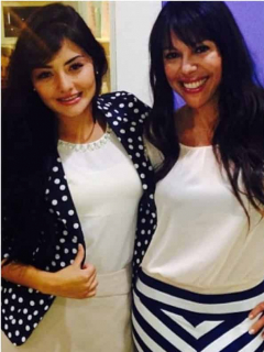 Sandra Ramón al lado de sus colegas Yuri Vargas (der) y Margarita Reyes (izq)