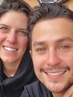 Sebastián Vega, actor, y su esposa, Valentina Ochoa.