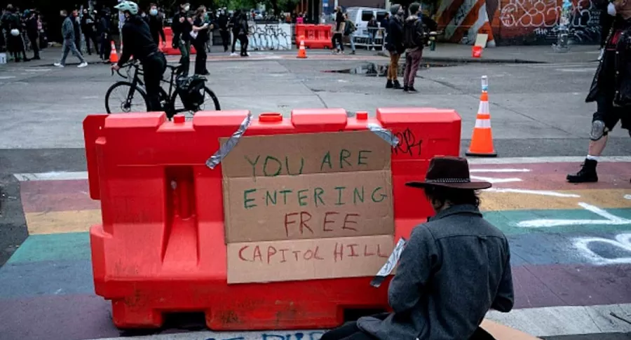Barricadas en Seattle, EE. UU.