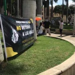 Protesta de profesores por regreso a clases en Colombia