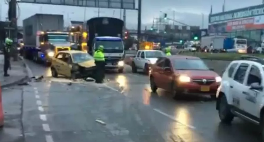 Accidente de tránsito en el sur de Bogotá