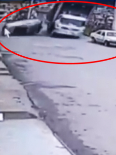 Camión aciidentado en Zipaquirá