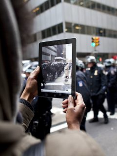 Foto a policías