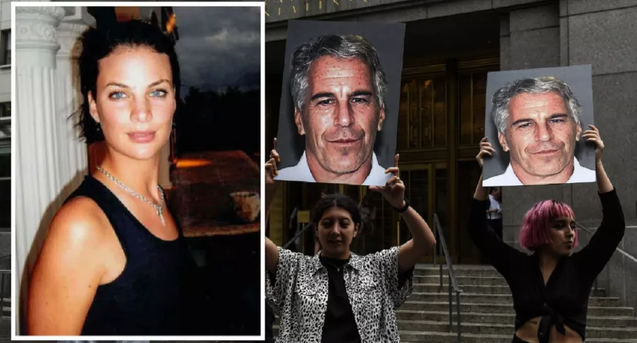 Sarah Ramson, una de las protagonistas de ‘Jeffrey Epstein: Asquerosamente rico’, serie documental de Netflix / Un grupo de manifestantes protesta contra Jeffrey Epstein en julio de 2019 en Nueva York