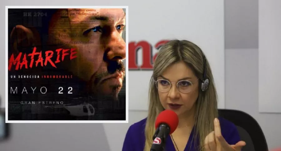 Publicidad de la serie 'Matarife', con Daniel Mendoza en ella / Vicky Dávila en Semana TV