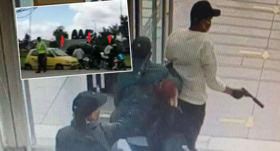 Graban escape de ladrones que robaron joyería en Bogotá
