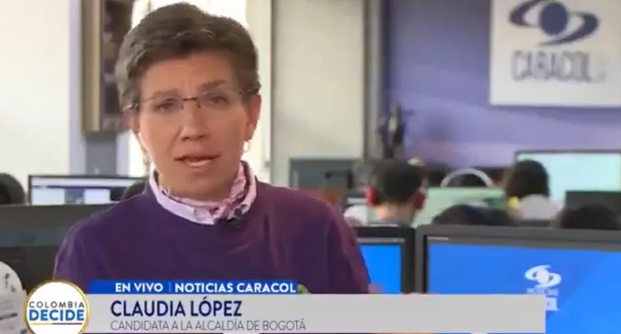 Claudia López en campaña