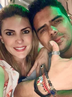 Ana Karina Soto, presentadora, y Alejandro Aguilar, actor.