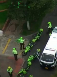 Policías en Usaquén