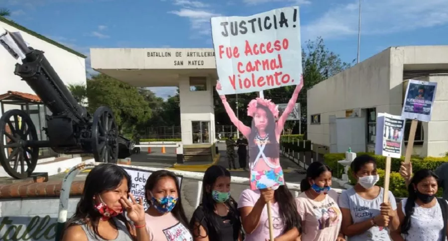 Protesta en Pereira por violación de niña indígena
