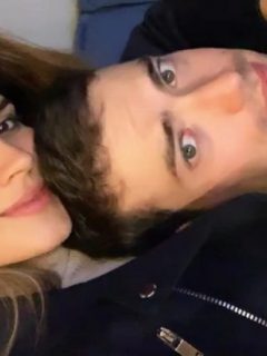 Gabriela Tafur, exreina, con Esteban Santos, hijo del expresidente Juan Manuel Santos.