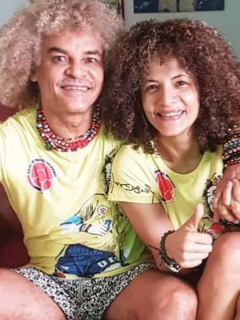 Carlos 'Pibe' Valderrama y Elvira Redondo