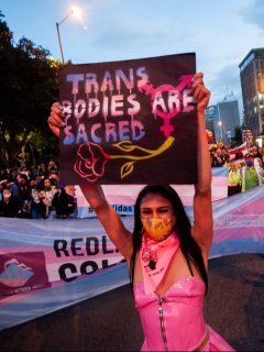 Marcha trans en Bogotá