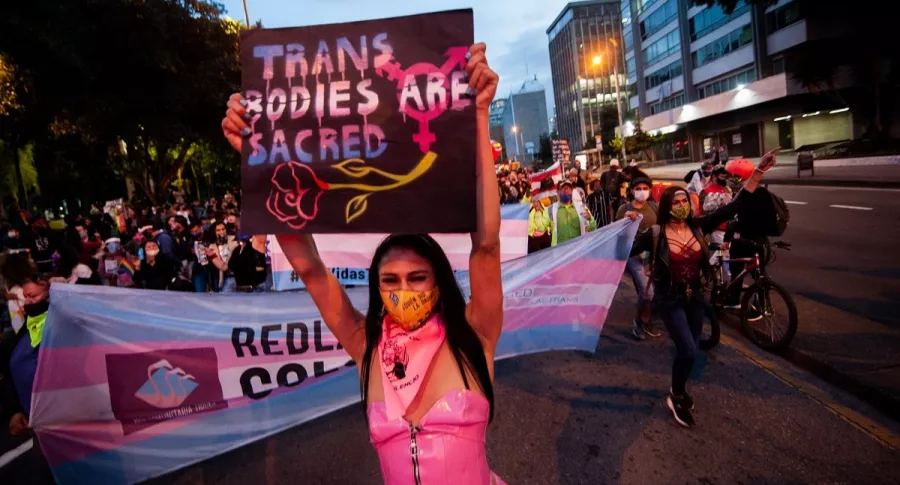 Marcha trans en Bogotá