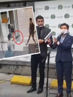 Rueda de prensa Claudia López por robo a joyería