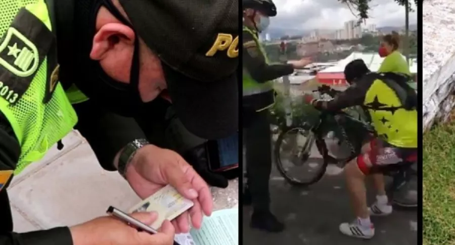 Policía multa a ciclista que fingió empujón en Bucaramanga
