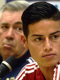 Carlo Ancelotti y James Rodríguez