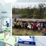 Imagen de referencia: pacientes COVID-19 / Habitantes de Tasajera alrededor del camión antes de que explotara