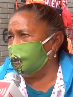 Vendedora ambulante de Bogotá