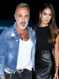 Gianluca Vacchi reveló sexo de su bebé con Sharon Fonseca desde helicóptero.