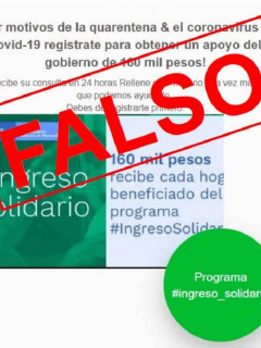 Estafa con programa de Ingreso Solidario