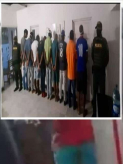 Entrega de 9 implicados en saqueo a furgón de pescado