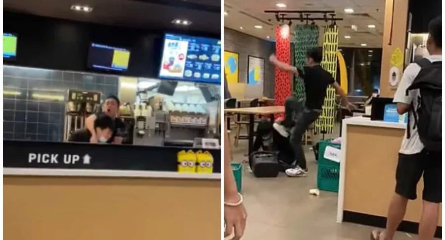 Cliente de McDonald's golpeó a cajero que le pidió usar tapabocas.