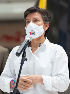 Claudia López, durante la pandemia de COVID-19 en Bogotá