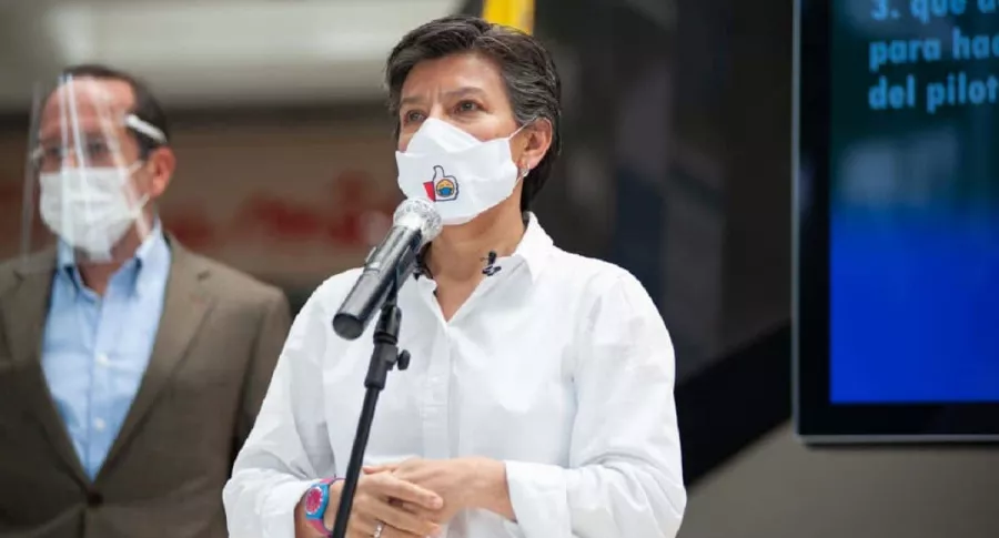 Claudia López, durante la pandemia de COVID-19 en Bogotá