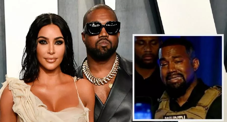 Kim Kardashian y su esposo, Kanye West / Kanye West en su discurso de lanzamiento a la presidencia de EE. UU.