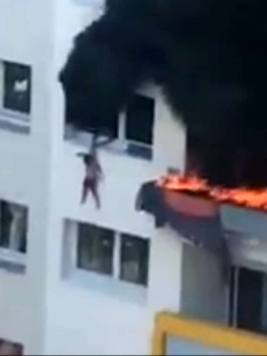 Dos niños saltan de cuarto piso, porque apartamento se incendiaba, y sobreviven.