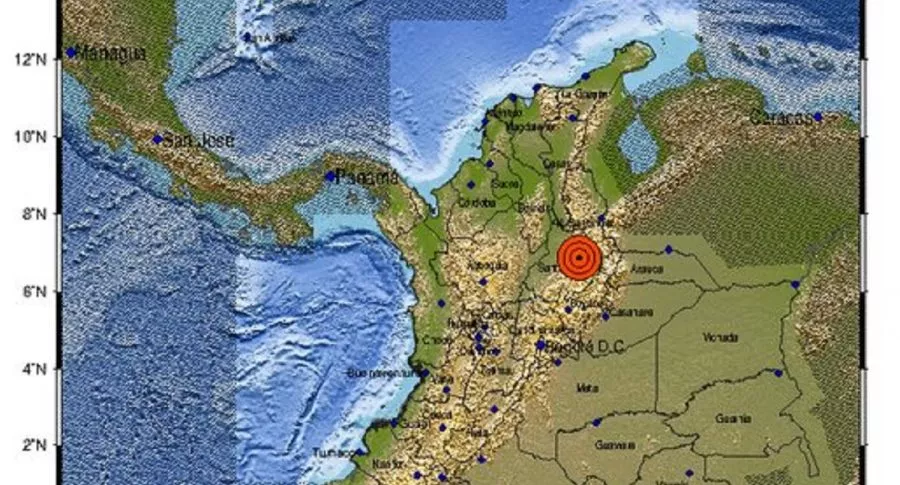 Sismo julio 22 2020 en Colombia