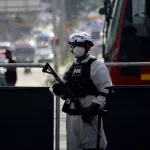 Policía Militar durante cuarentena sectorizada en Bogotá