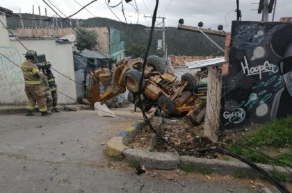 Accidente de retroexcavadora en Bogotá