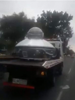'Ovni' que llevan en grúa no fue inmovilizado en Cali