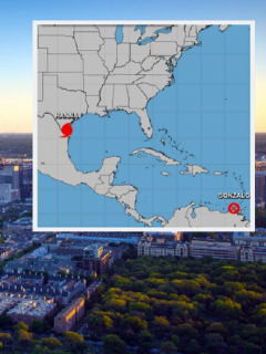 Dallas, Texas / Fragmento de mapa de Estados Unidos y Centroamérica.