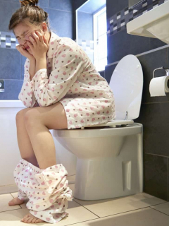 Mujer con estreñimiento