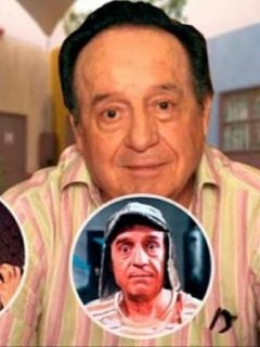 Roberto Gómez Bolaños, rodeado de sus personajes de ‘Chespirito’.