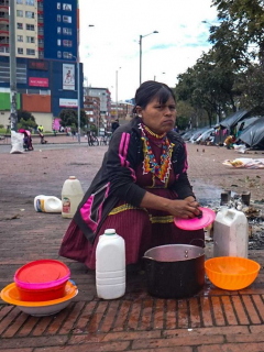 Comunidad embera desplazada en Bogotá